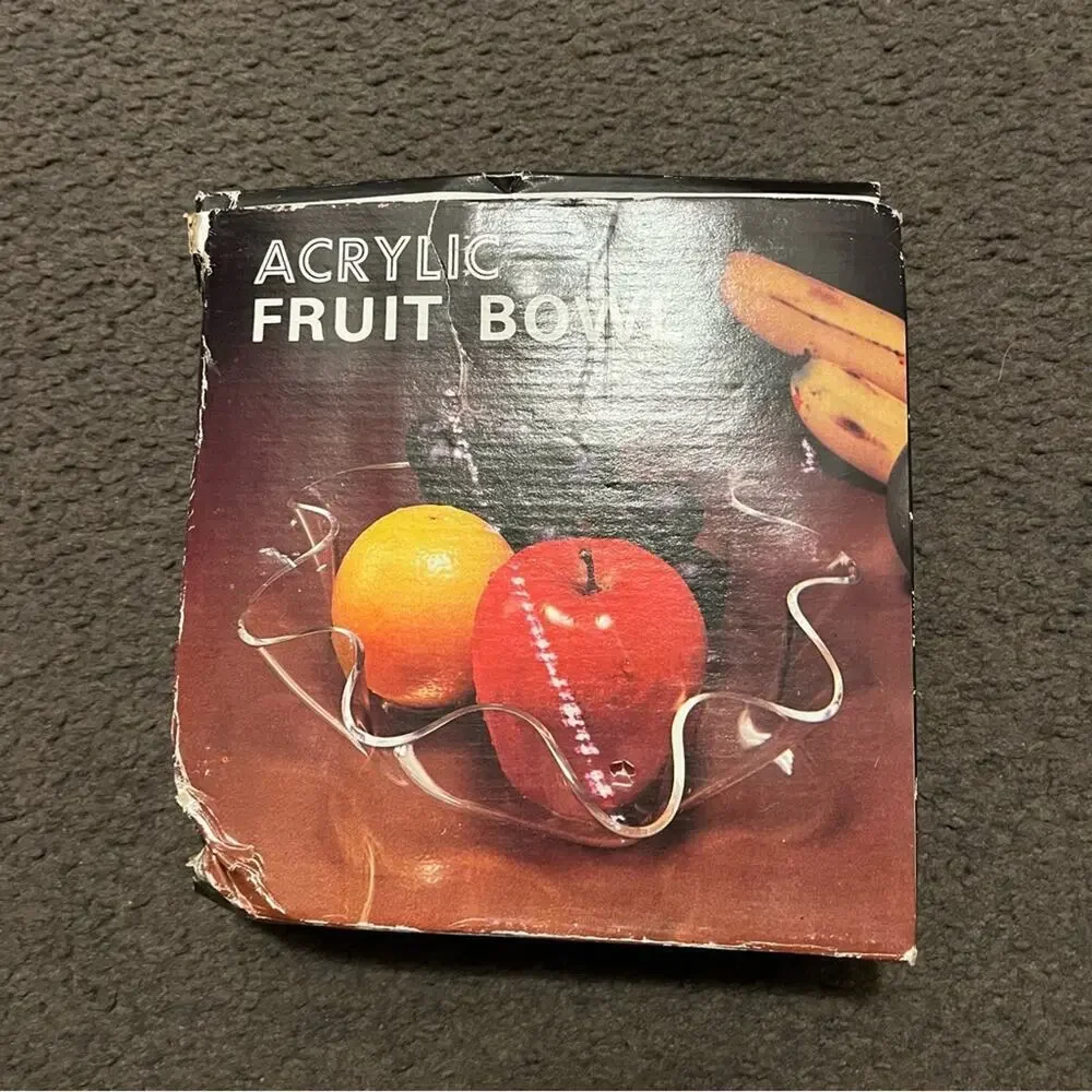 Vintage Clear Acrylic Fruit Bowl